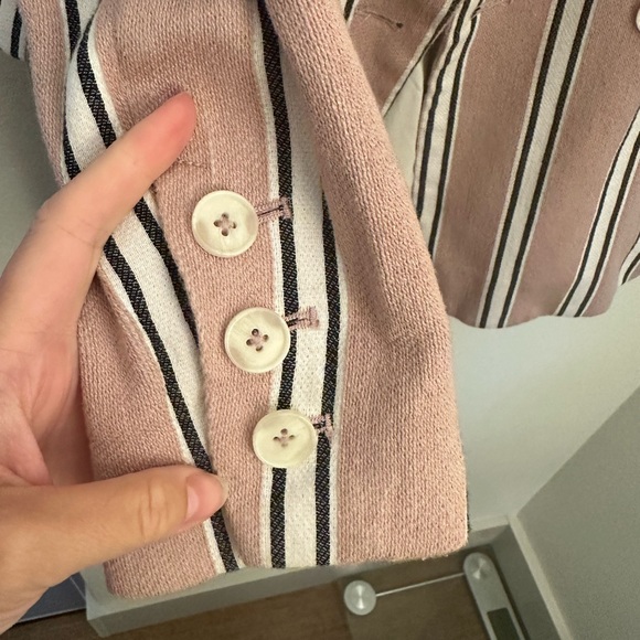 Free People Uptown Girl Striped Oversized Blazer XS - Picture 7 of 9